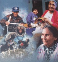 Collage de personnes autochtones